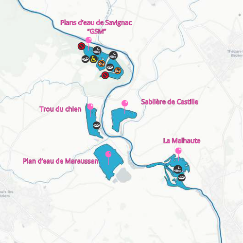 Carto Plans d'eau Bitterois
